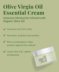 DHC Olive Virgin Oil Essential Cream texture on skin demonstrates quick absorption