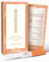 Diagnox Health menopause test 2-pack packaging for convenient at-home screening and ongoing tracking.