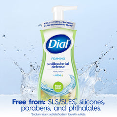 Dial Aloe Vera moisturizers closeup emphasizes skin-softening formula for gentle cleansing.