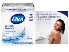 Dial antibacterial soap on hands during washing for hygiene