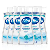 Dial Antibacterial Defense foaming bottle front shows fragrance-free hand wash for daily use