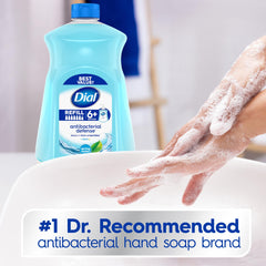 Dial Antibacterial Defense Spring Water scent label highlighting refreshing fragrance.