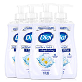 Dial Antibacterial Plus Hydrating Chamomile hand soap bottle for daily cleansing.