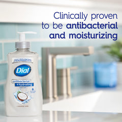 Dial antibacterial hand soap foamy lather demonstrates thorough cleansing