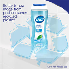 Dial body wash foamy lather on skin in shower