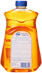 Dial Gold antibacterial liquid soap refill bottle for convenient refills and hydration between washes.