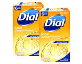 Dial Gold antibacterial soap bar packaging shows premium, long-lasting protection.