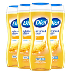 Dial Gold bottle pour highlighting Hydraclean Complex for a balanced daily cleanse.