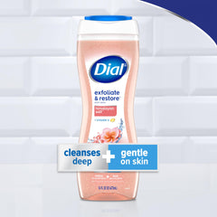 Dial Hydraclean Complex with Vitamin E highlights nourishing cleansing for skin.