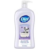 Dial Kids all-in-1 bath bottle with lavender scent for gentle head-to-toe cleansing.