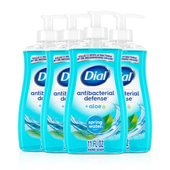 Dial Spring Water hand soap bottle front with refreshing fragrance and daily protection