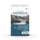 Diamond Naturals real salmon dinner for a shiny coat and healthy skin bowl scene