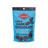 Diamond of California salted dark chocolate walnut snack nuts 4 oz; ready to enjoy straight from bag