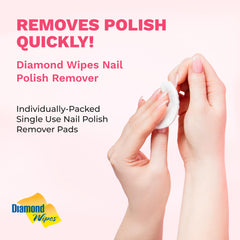 Diamond Wipes acetone formula pad lifts polish efficiently