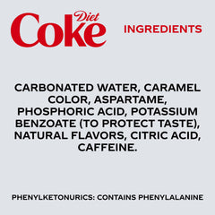 Diet Coke crisp sparkling can close-up showing calorie-free flavor.