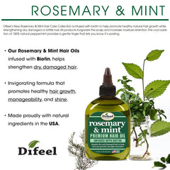 Difeel rosemary-mint oil bottle pour shows easy application for grooming.