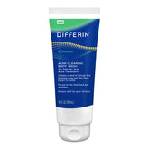 Differin Acne-Clearing Body Wash bottle pours a rich cream-to-lather for deep cleansing