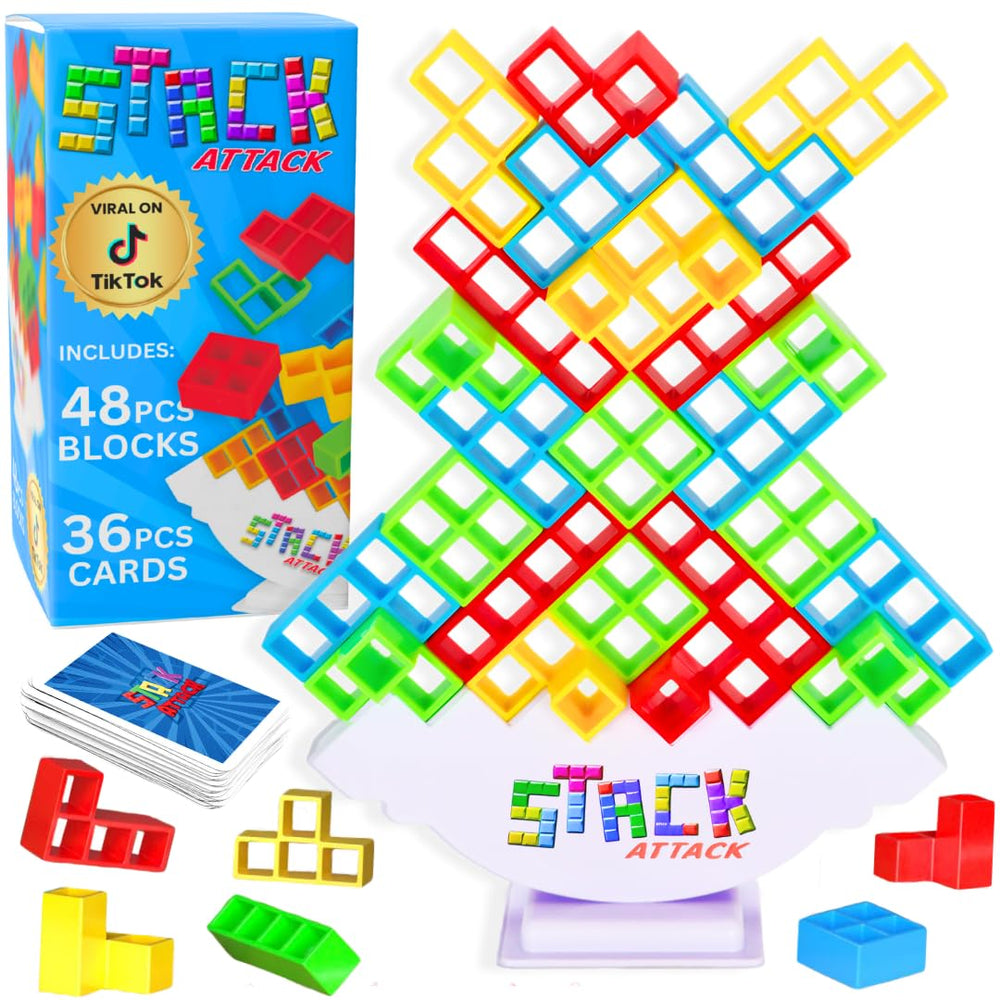 DiFFY Stack Attack Tower base wobble demonstrates balance for family game night