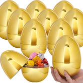 Digwry jumbo gold Easter egg 6in shines for eye-catching Easter hunts.