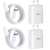 DiHines 30W USB-C charger block with blue finish for rapid phone charging