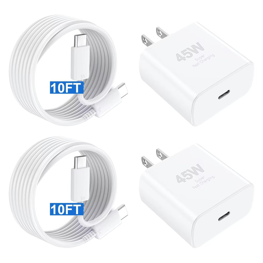 DiHines 45W fast charger block, front view, powering devices quickly and safely