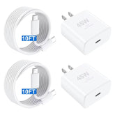 DiHines 45W fast charger block, front view, powering devices quickly and safely