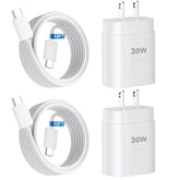 DiHines 30W charger block front view for rapid iPhone charging