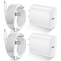 DiHines 20W USB-C charger block with wall plug for quick iPhone charging.