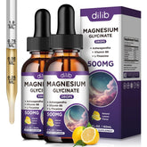 dilib magnesium glycinate liquid drops bottle showing easy daily use and mood support.