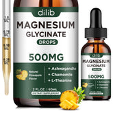 dilib magnesium glycinate liquid drops bottle ready for daily stress support