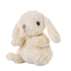 DILLY DUDU Cream Bunny 6-Inch front view for cuddling