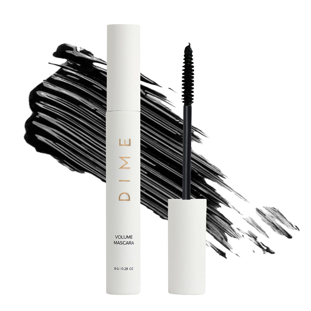DIME Beauty Volume Mascara packaging with sustainable design signals clean, responsible cosmetics.