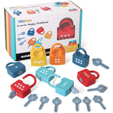 Dinhon kids learning locks with numbers for number recognition during play