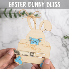 DINIZON Bunny Gift Card Holder serving as a versatile Easter basket tag.