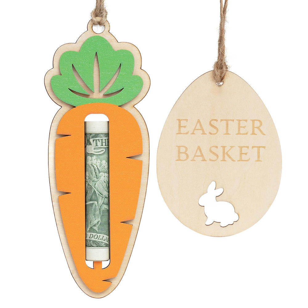 DINIZON Easter Bunny Money Holder, front view, perfect for gifting cash in Easter baskets.