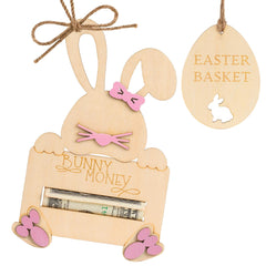 DINIZON Easter Bunny Money Holder with a cute bunny design ideal for cash gifts.