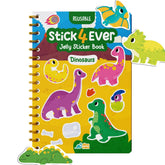 DINO MINI Stick4Ever jelly sticker book cover showing durable binding for on-the-go play.