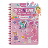 Dino Mini Stick4Ever jelly stickers on a window for mess-free toddler play