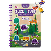 DINO MINI Stick4Ever jelly sticker book cover, durable for travel and play.