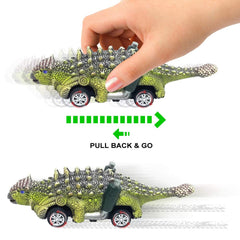 Dinobros six-pack Stegosaurus pull-back car for durable, action-filled play.