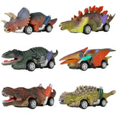 Dinobros six-pack T-Rex pull-back car ready for fast action and backyard race play.