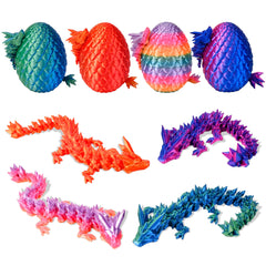 DIRMXRY 3D dragon eggs set with poseable dragons for imaginative play