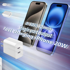 Dirsir 20W PD fast charging adapter powers iPhone models quickly and reliably.