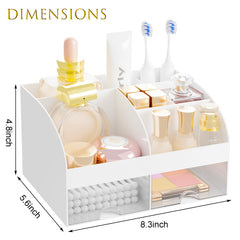 DIRZHX organizer drawer open reveals division for brushes and palettes.