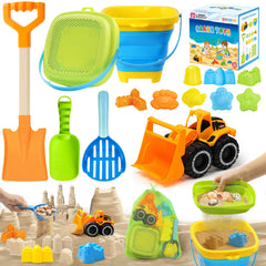 Dishio collapsible beach bucket for easy packing and playtime.