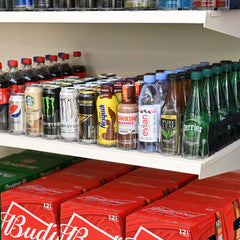 Display Technologies Visi-FAST dispenser for cans and bottles keeps beverages accessible