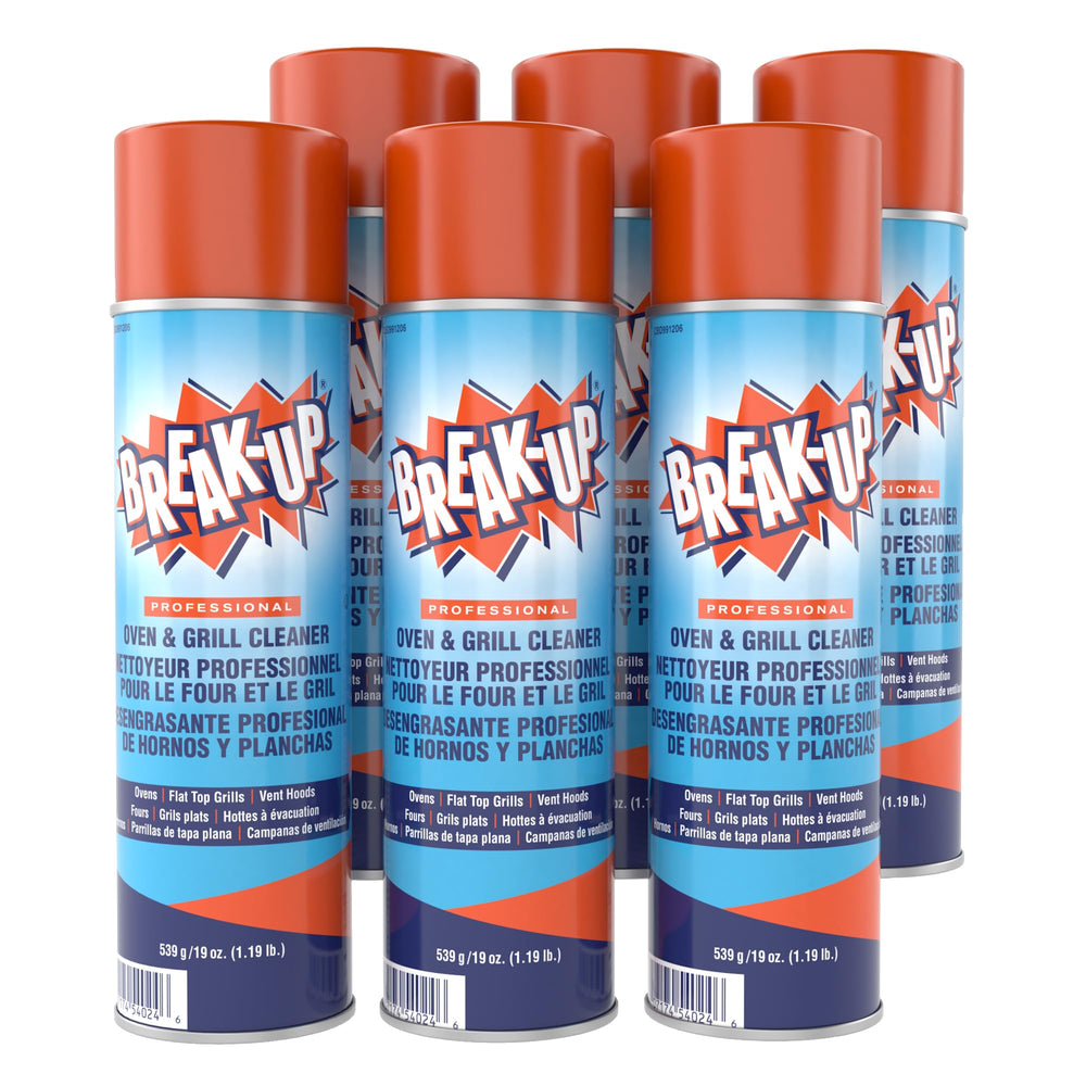 Diversey Break-Up oven cleaner foam spray clings to surfaces for fast baked-on grime removal
