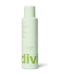 Divi Dry Shampoo spray bottle offers convenient refresh without water.