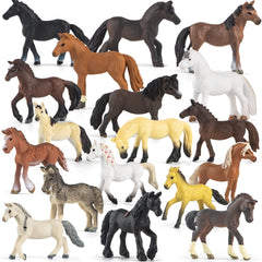Divwa pony figurines 18pcs set for imaginative play and party favors.