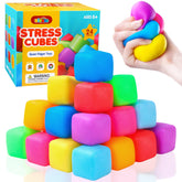 DIYDEC stress cubes in eight colors for classroom rewards and play.